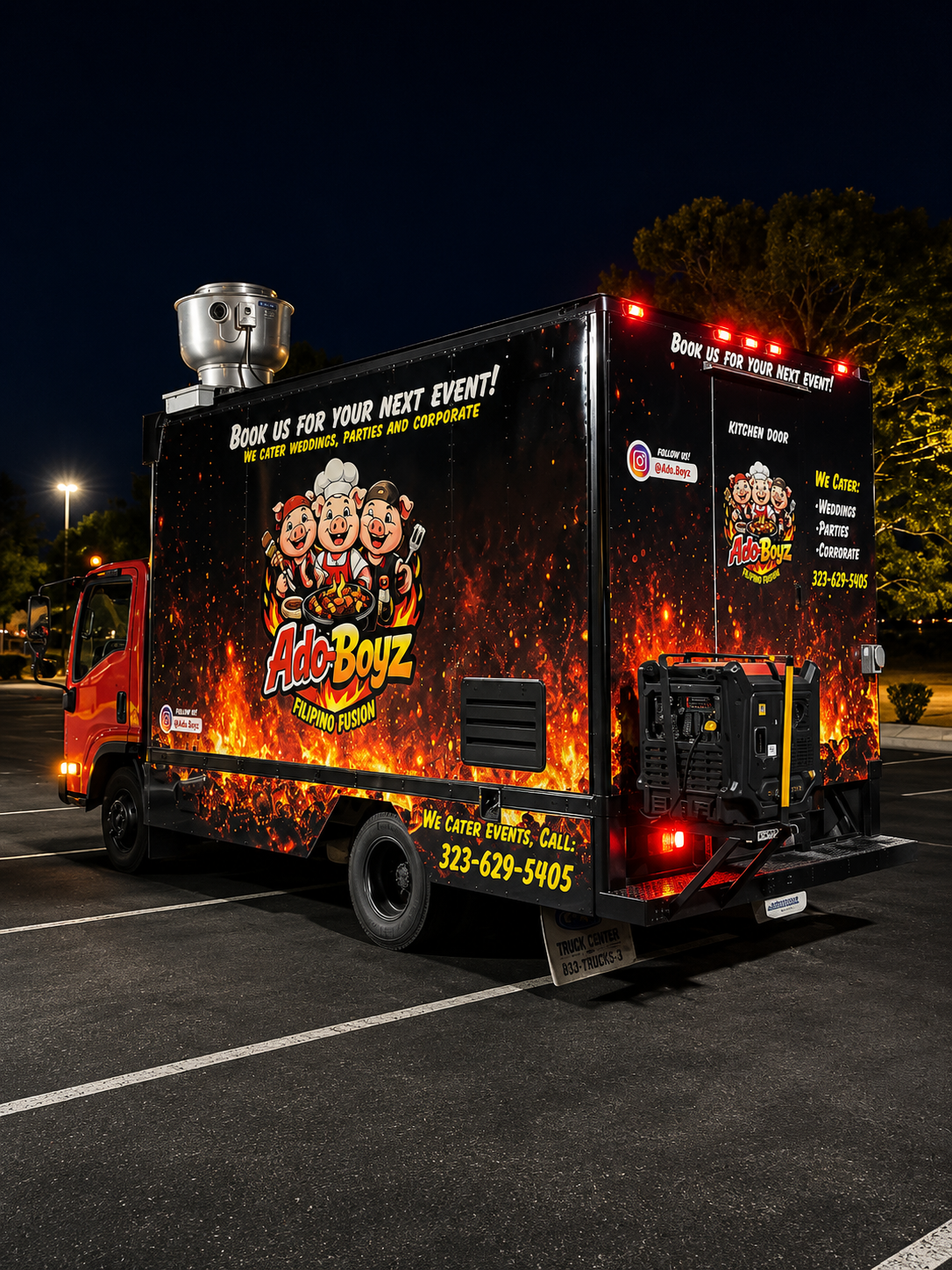 Wrapped gourmet food truck